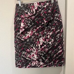 Worthington Black and White Asymmetrical Pencil Skirt